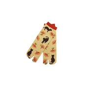 Kurochiku Culture Socks, Tabi-Type, Cat & Silk Tree