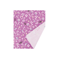 Kurochiku Double-Sided Gauze Handkerchief, Cat & Calico Flower Pattern