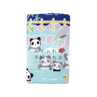 Kurochiku Fashionable Tenugui Hand Towel, Hot Springs Panda 