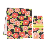 Kurochiku Folded Kimono Towel, Camellia 