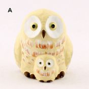 Ceramic Owl Bell, New Mother & Chick