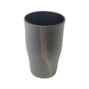 Ceramic-Style Very Cold Tumbler Black Persimmon Glaze 410cc