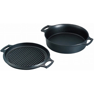 Nambu Ironware Multi Pot for cooking with both the body and lid (grill plate & pot set)