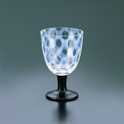 Taisho Roman Edo Glass, Soda Water Cup, Polka Dot 