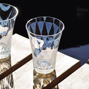 Taisho Roman Edo Glass, Soda Water Cup, Scale