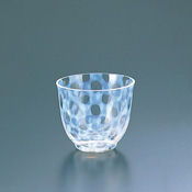 Taisho Roman Edo Glass, Iced Tea Glass, Polka Dot 
