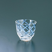 Taisho Roman Edo Glass, Iced Tea Glass, Connected Lattice