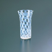 Taisho Roman Edo Glass, Shot Beer Glass, Checkered
