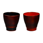 Shimane Prefecture, Yakumonuri Lacquerware, Wooden Modern Cup (Amber)