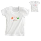Circular-Rib Knit Bear-Logo Short-Sleeved Scoop-Neck Shirt 