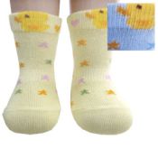 Chick Pattern Newborn Socks 