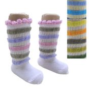 Loop-Knit Striped Knee-High Socks 