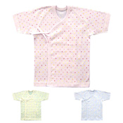 Circular-Rib Polka-Dot Pattern Short Baby Underclothes, Cotton, Made in Japan
