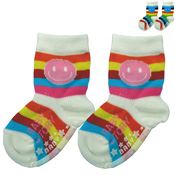 Smile Multicolor Stripe Socks / Made in Japan