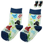 Bear & Text Socks / Made in Japan