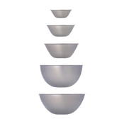 Sori Yanagi Stainless Steel Bowl, Full Size, 5 Pieces