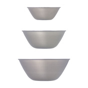 Sori Yanagi Stainless Steel Bowl, 13.16.19, 3 Pieces