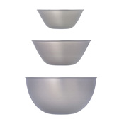 Sori Yanagi Stainless Steel Bowl, 16.19.23, 3 Pieces