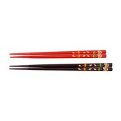 Yakumonuri Lacquerware, Wooden Chopsticks  (Spring & Autumn) 1 Pair,　Paper Box