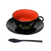 Yakumonuri Lacquerware, Tea Cup (Spring & Autumn) 1 Cup